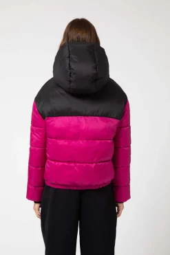 Adela-Piumino Fucsia Puffy Con Cappuccio