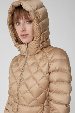 Benja 2.2-Piumino Beige Con Mix Di Trapunte