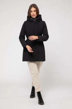 Cappotto Nero Reversibile In Softshell