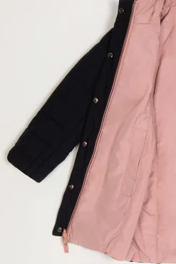 Cruly Girl-Giacca Reversibile Nera E Rosa