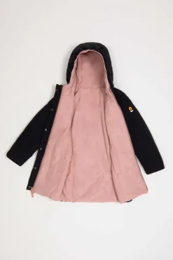 Cruly Girl-Giacca Reversibile Nera E Rosa