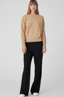 Dany-Maglia Beige A Rombi