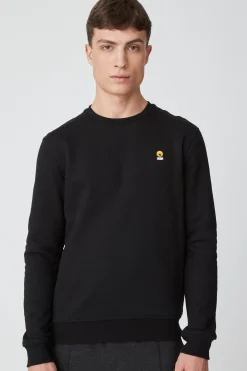 Der-Felpa Nera Girocollo