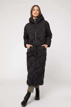 Dylis-Piumino Nero Lungo A Rombi