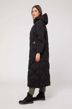 Dylis-Piumino Nero Lungo A Rombi