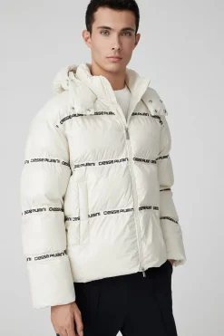 Everest-Piumino Bianco Puffy Con Cappuccio Lab00
