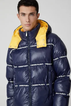 Everest-Piumino Blu Puffy Con Cappuccio Lab00