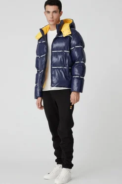 Everest-Piumino Blu Puffy Con Cappuccio Lab00