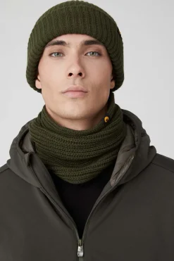 Flynn-Sciarpa Verde Militare In Maglia