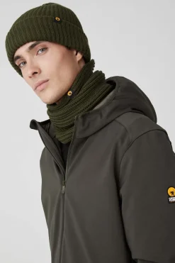 Flynn-Sciarpa Verde Militare In Maglia