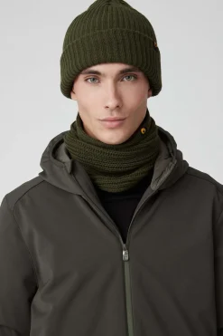 Flynn-Sciarpa Verde Militare In Maglia