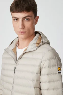 Franklin 2.0-Piumino Beige Con Cappuccio