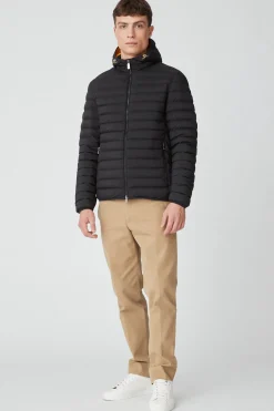 Franklin 2.0-Piumino Nero Con Cappuccio