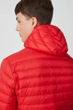Franklin 2.0-Piumino Rosso Con Cappuccio