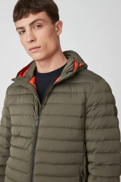 Franklin 2.0-Piumino Verde Con Cappuccio