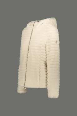 Giacca Corta Reversibile Bianca Laserata