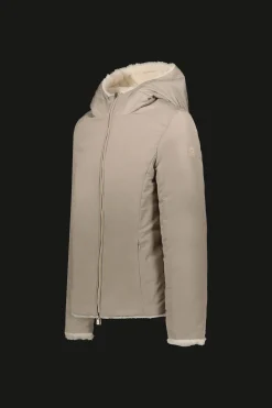 Giacca Corta Reversibile Bianca Laserata