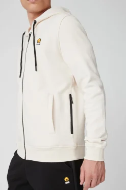 Hazy-Felpa Bianca Con Zip