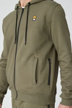 Hazy-Felpa Verde Con Zip