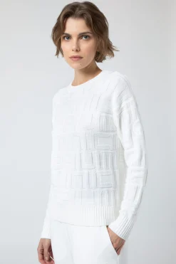 Helen-Maglia Bianca Girocollo