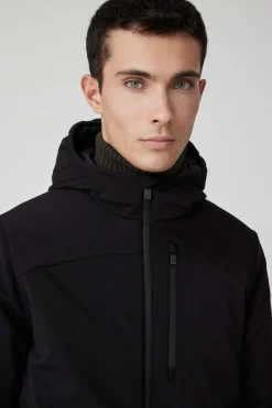 Jayden-Giacca Nera Corta In Softshell