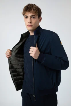 Jimiz-Bomber Blu E Verde Reversibile