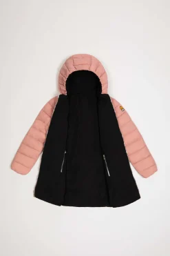 Kalie Girl-Piumino Reversibile Nero E Rosa