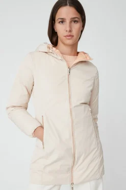 Kalie-Piumino Beige Reversibile In Taffettas