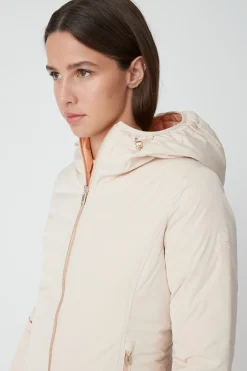 Kalie-Piumino Beige Reversibile In Taffettas