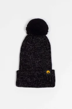 Kara Girl-Cappello Nero Con Ponpon