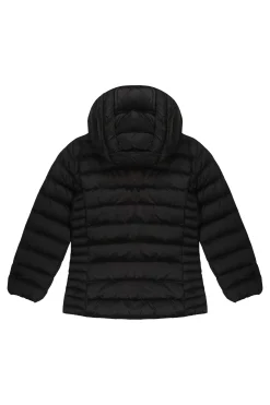 Karis Girl-Piumino Nero Con Cappuccio