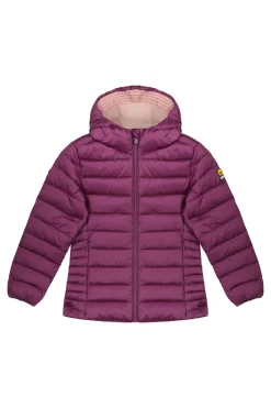 Karis Girl-Piumino Viola Con Cappuccio