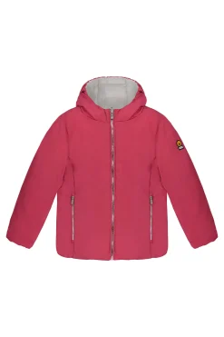 Linda Girl-Piumino Reversibile Grigio E Rosa