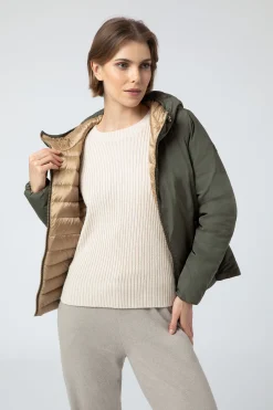 Linda-Piumino Verde Corto Reversibile