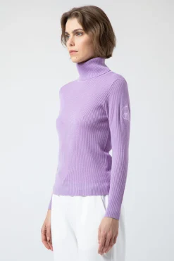 Miry-Maglia Lilla A Collo Alto