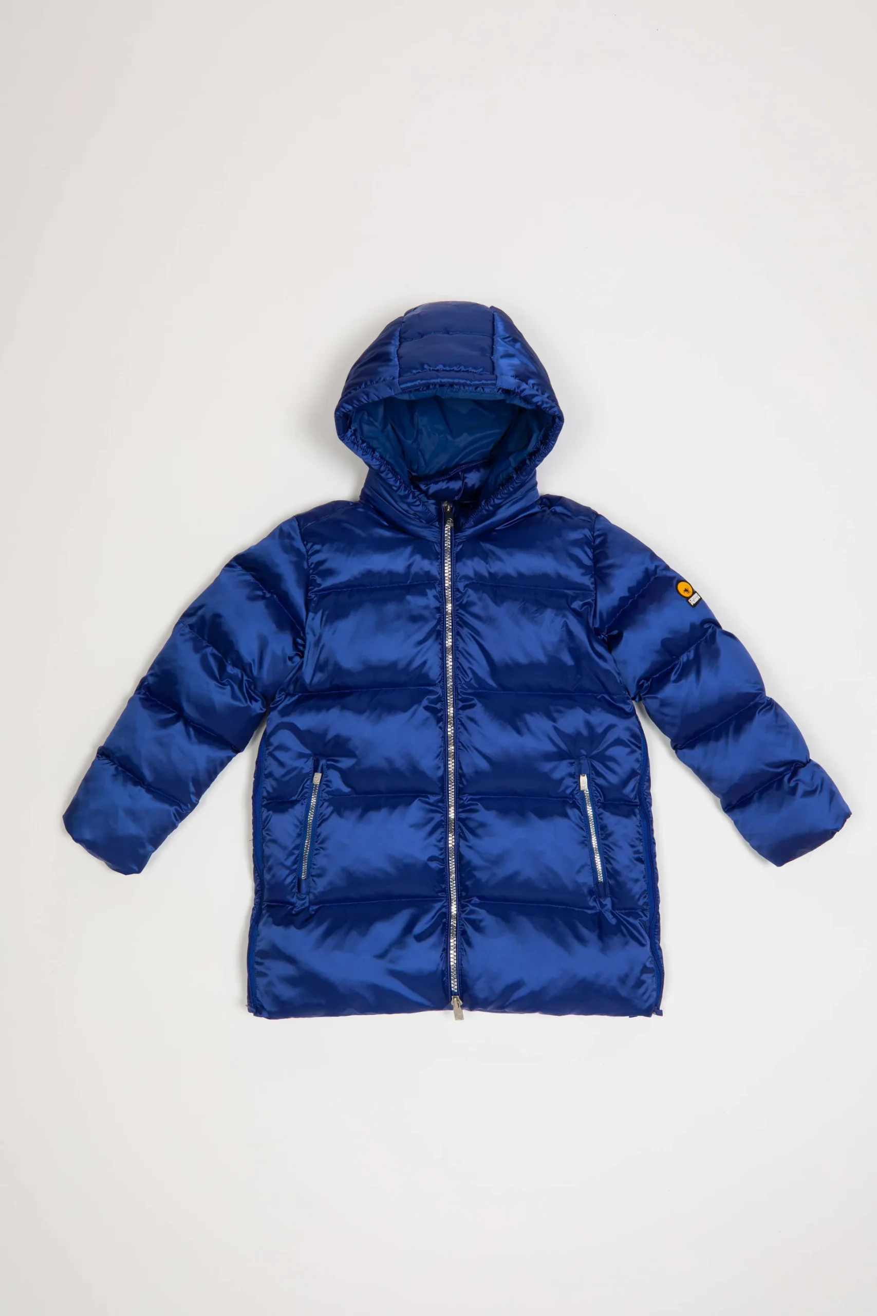 Ninfa Girl-Piumino Lungo Blu Imbottito