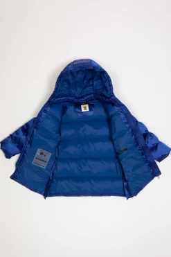 Ninfa Girl-Piumino Lungo Blu Imbottito