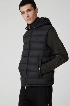Nodie-Gilet Nero Con Cappuccio