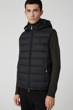 Nodie-Gilet Nero Con Cappuccio