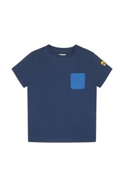 Ottavio Boy- T Shirt Blu Con Taschino