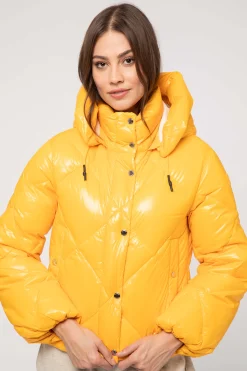 Piumino Giallo A Rombi
