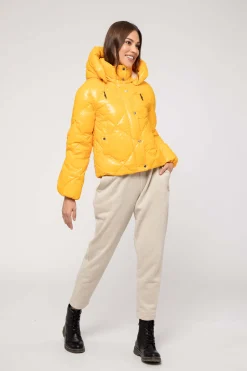 Piumino Giallo A Rombi