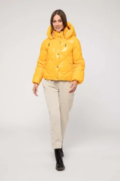 Piumino Giallo A Rombi