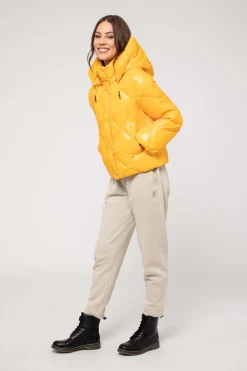 Piumino Giallo A Rombi