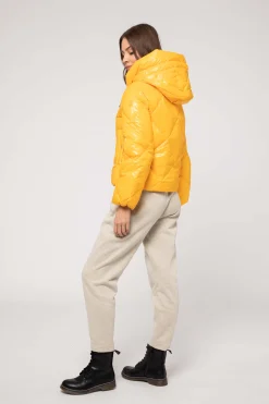 Piumino Giallo A Rombi