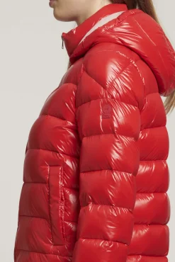 Piumino Lucido Rosso