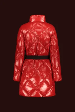 Piumino Rosso A Rombi