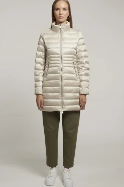 Rilie-Piumino Beige Lungo Senza Cappuccio