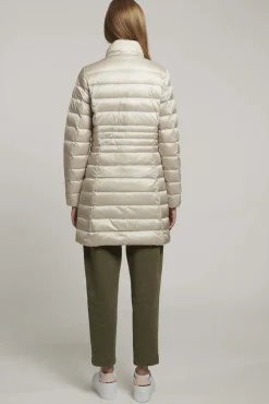 Rilie-Piumino Beige Lungo Senza Cappuccio