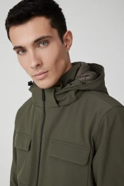 Sohar-Giacca Verde In Softshell